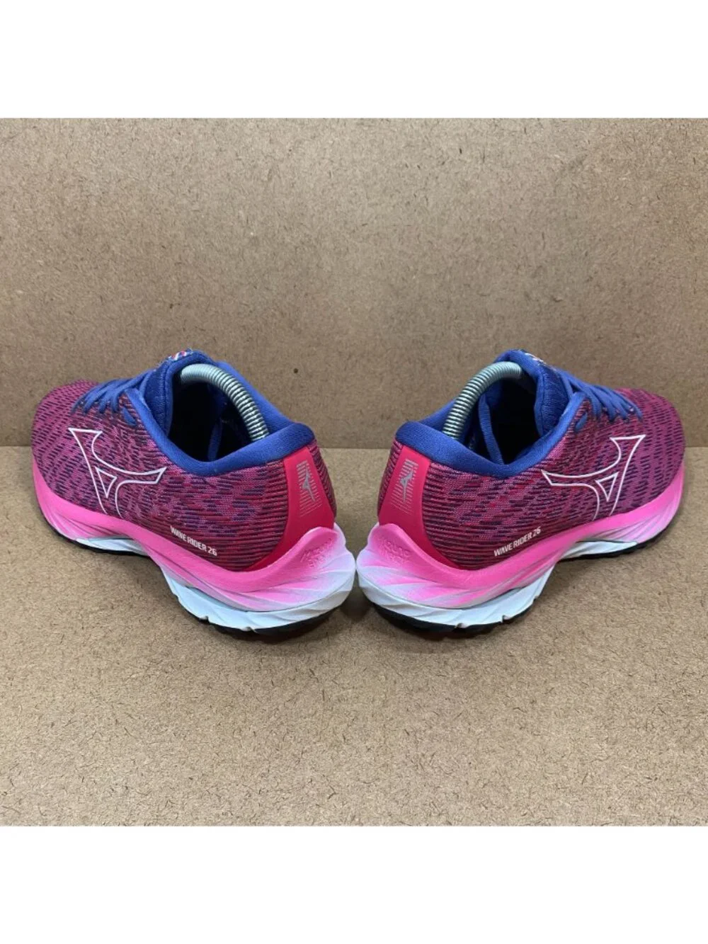 Mizuno Wave Rider 26 Womens Running Shoes Fuchsia/Halogen Blue Size 9.5 Athletic